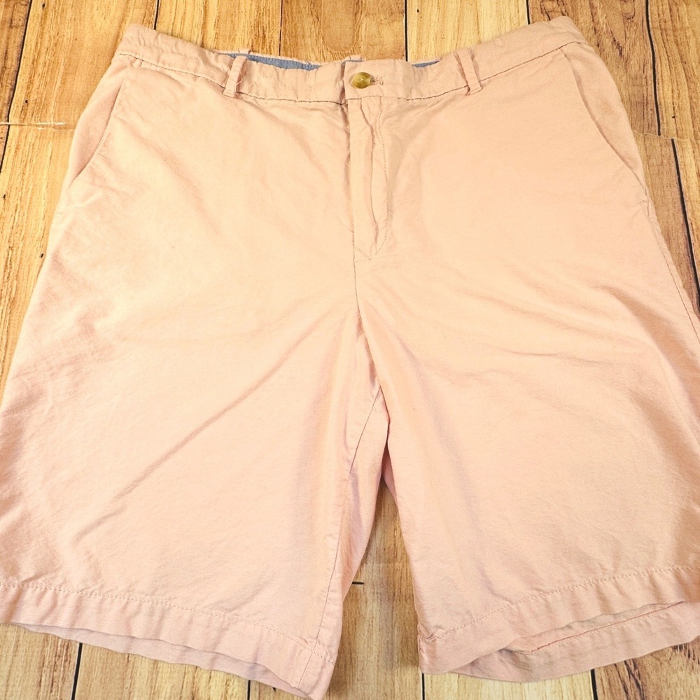 IZOD‎ Mens Shorts 38 Pink Chino Flat Front  Classic Fit 10 Inch Inseam